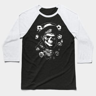 skull with roses design Baseball T-Shirt